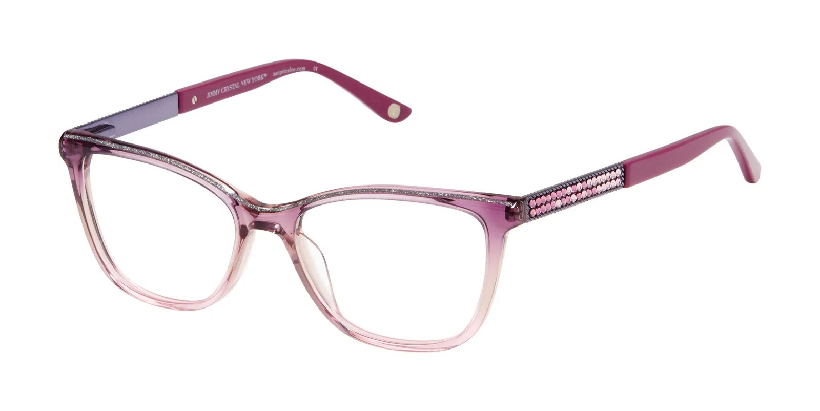 Jimmy Crystal New York Paros Eyeglasses - Plum
