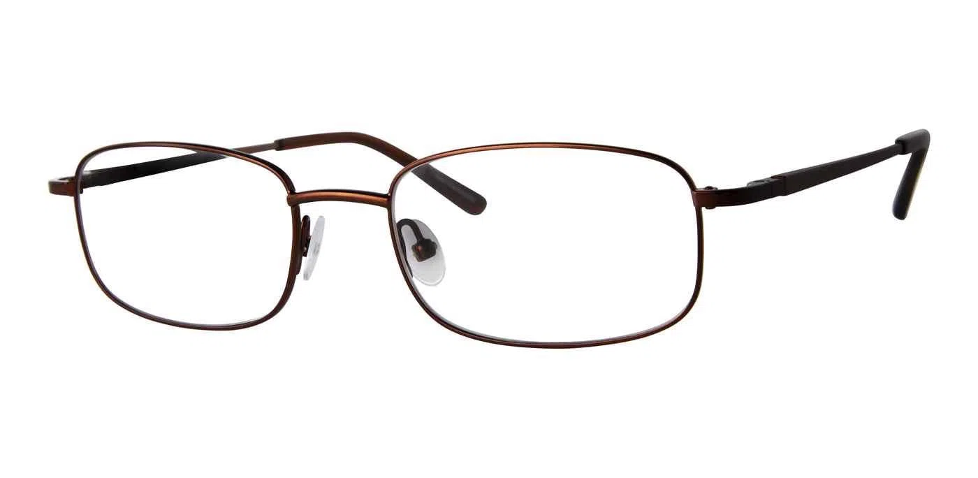 Adensco Ashton Eyeglasses - BROWN RUTHENIUM