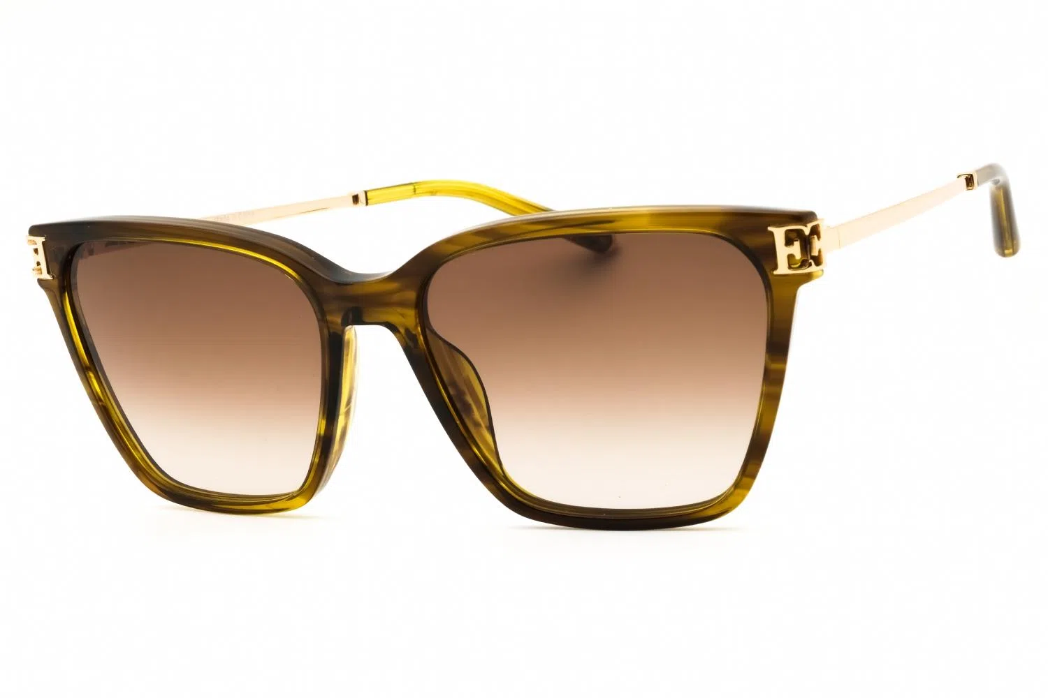 Escada SESE47S Sunglasses - GREEN/STREAKED BROWN