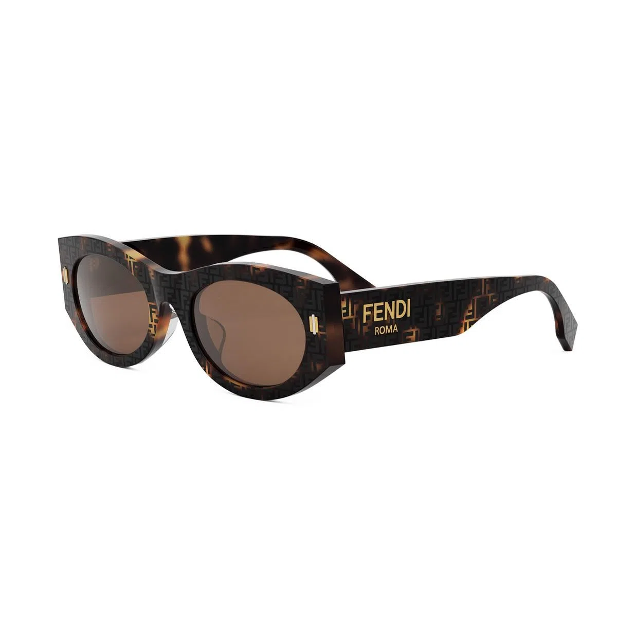 Fendi FE40125F Sunglasses - Shiny Black - view 5