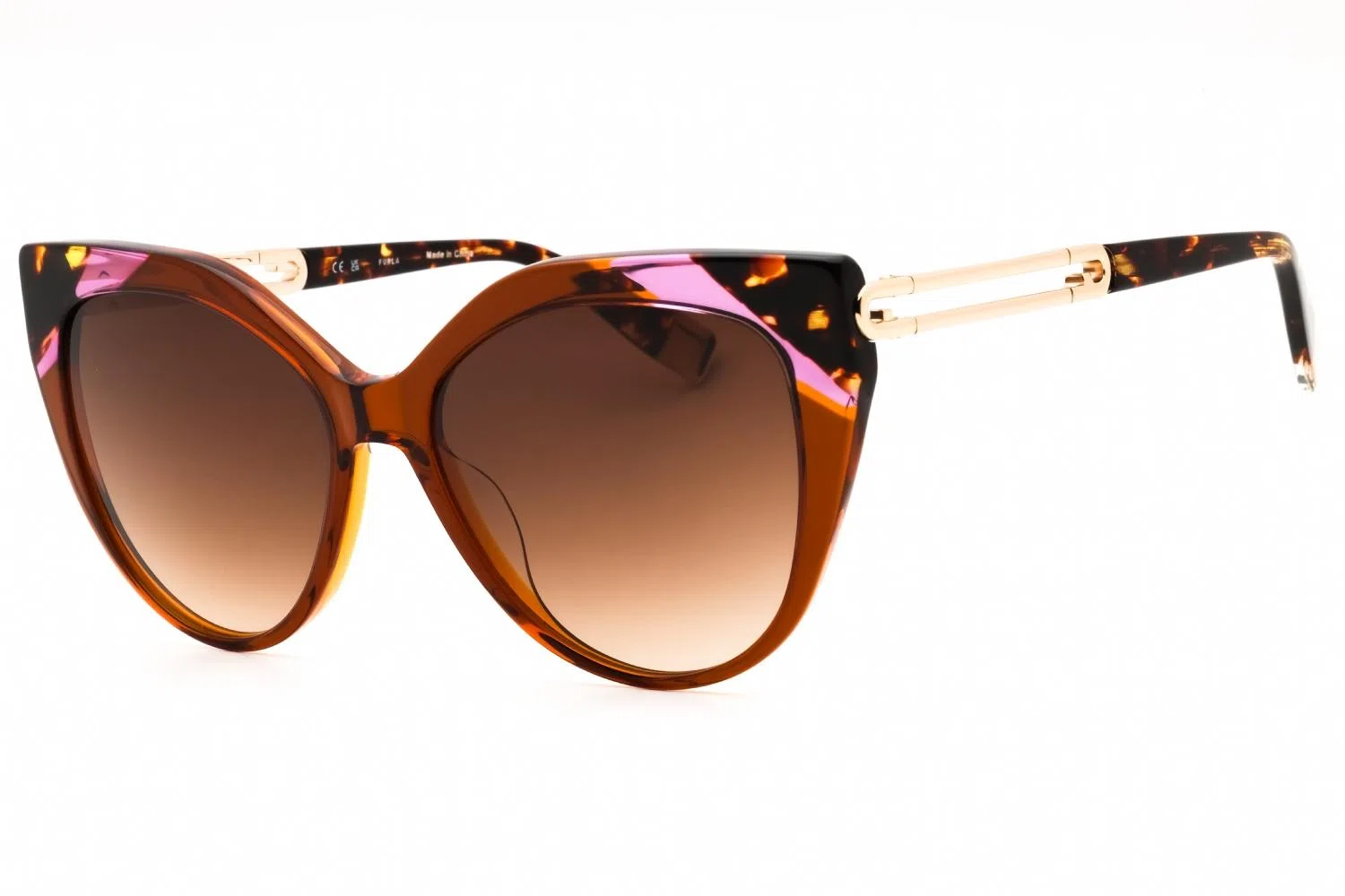 Furla SFU683 Sunglasses - BROWN+ORANGE