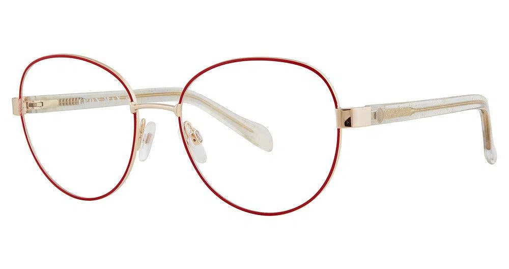 Leon Max LM4066 Eyeglasses - Gold/red