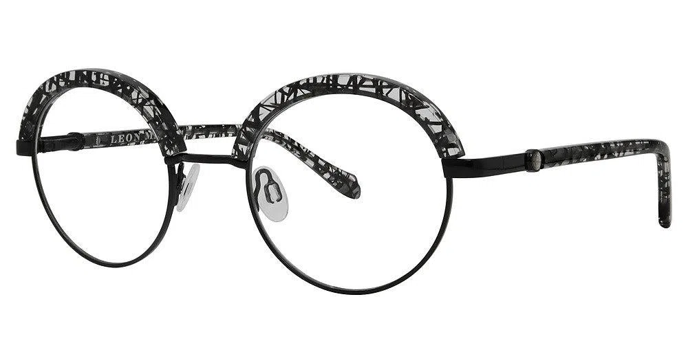 Leon Max LM4091 Eyeglasses - Blk Abstract