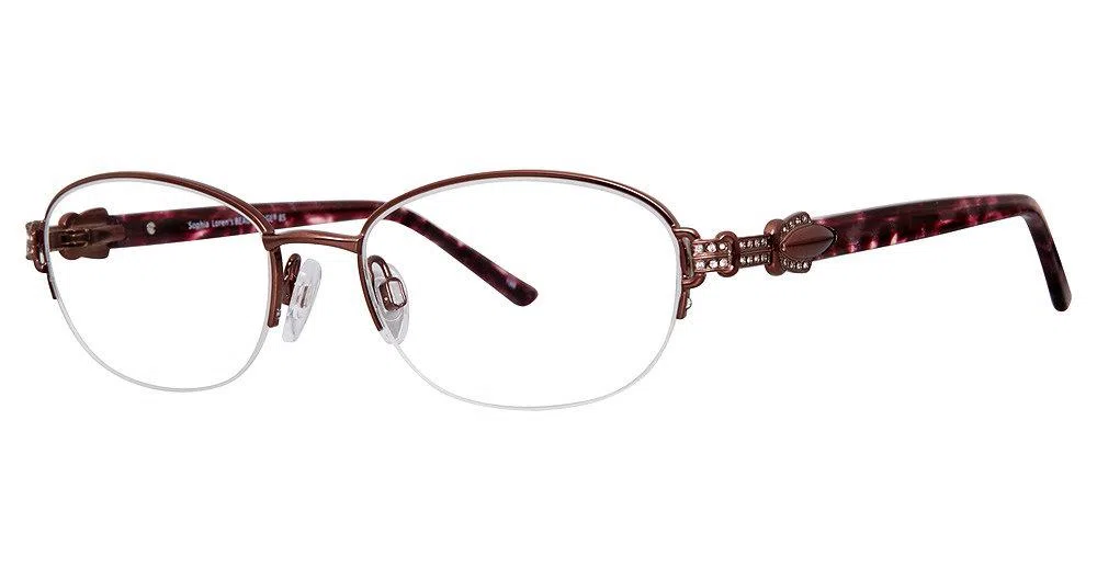 Sophia Loren Beau Rivage SLBR85 Eyeglasses - Auburn