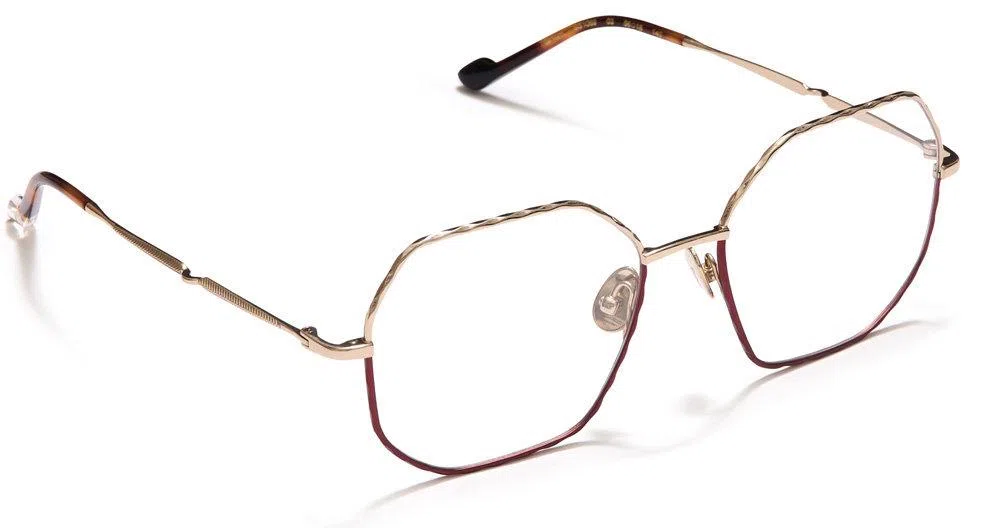 Sunday Somewhere SS1069 Eyeglasses - AGATE GOLD BURGUNDY
